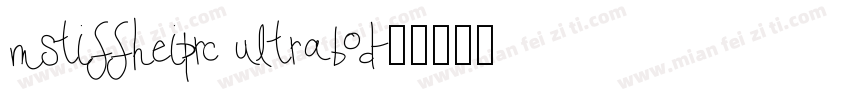 mstiffheiprc ultrabod字体转换